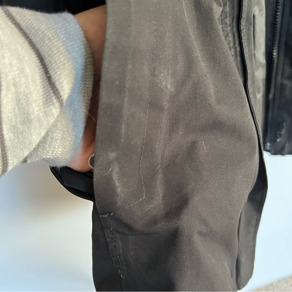 REI E1 Elements Black Trench Coat w/ Detachable Hood - Picture 11 of 11